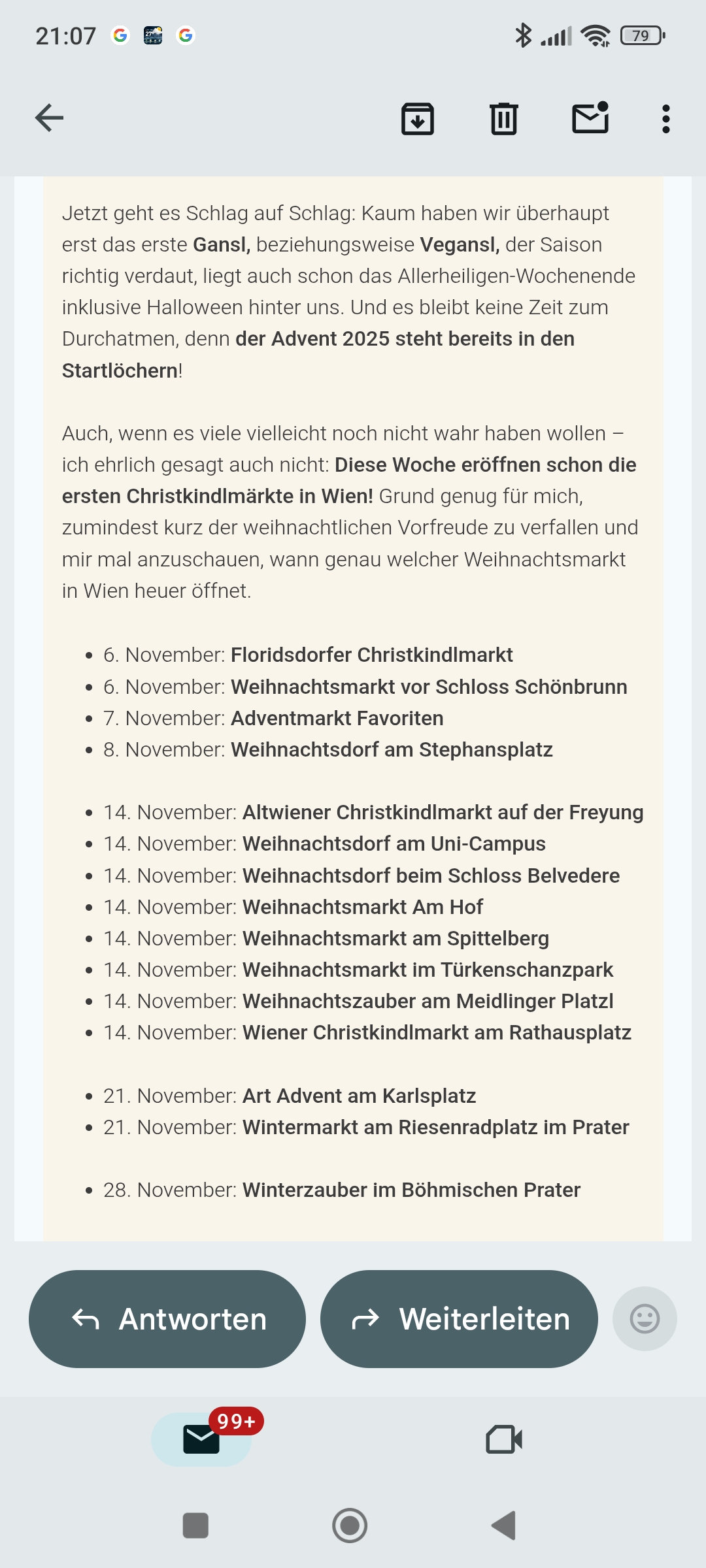 Weihnachtsmärkte in Wien